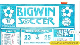 Mr Martin BigWin Pair: Week 8, 2020 UK Football Pools Season