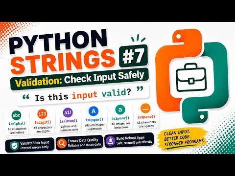 Python String Validation - isalpha, isdigit, isalnum, Email Check