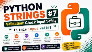 Python String Validation - isalpha, isdigit, isalnum, Email Check