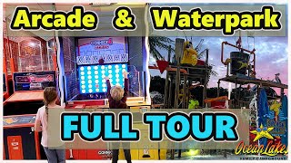 Exploring The Water Park at Ocean Lakes Family Campground?  Full Tour of Arcade and Waterpark