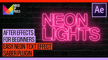 After Effects Easy Neon Text Effect Tutorial (Saber plugin)