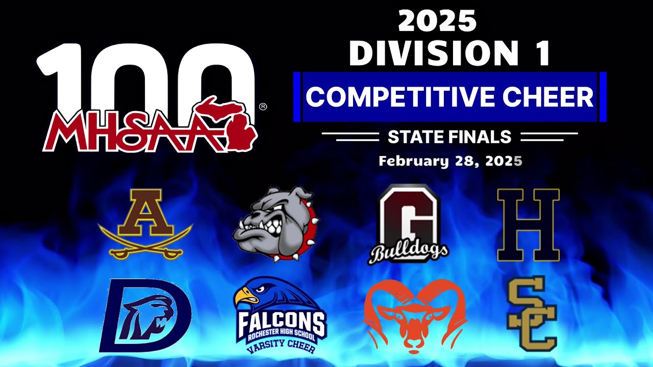 Rochester Falcons 2025 MHSAA D 1 Competitive Cheer State Championship