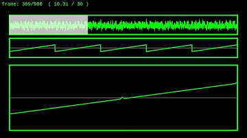 Pulse to sawtooth transition - bw audio-generator-waveform
