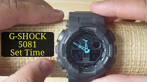 How to set Time and Calendar Casio G Shock 5081 (Analog and Digital)