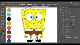 SpongeBob SquarePants Illustrator Drawing Tutorial | Adobe Illustrator