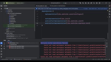 Multiple build operations failed android studio 2024