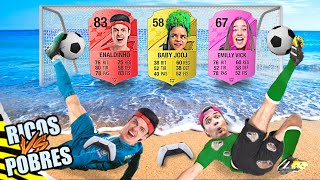 YOUTUBERS FAMOSOS JOGANDO FUTEBOL NA PRAIA - RICOS VS POBRES #91