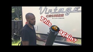 Easy DIY RV Sewer Hose Storage Repair ~ RV Nomads ~ Full Time RV living ~ POA vlog