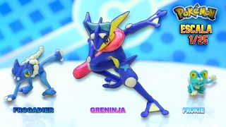 Como hacer a froakie, frogadier & greninja con plastilina / porcelana fria