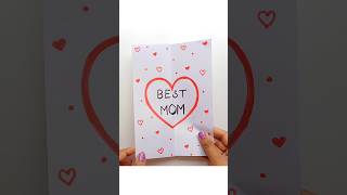 😍 White Paper 😍 Mother&#39;s Day Card #shortsvideo #mothersdaycardidea