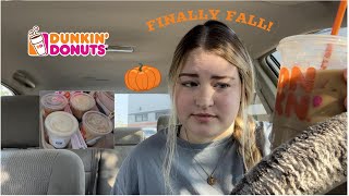 trying Dunkin's NEW fall drinks!! | fall menu 2022