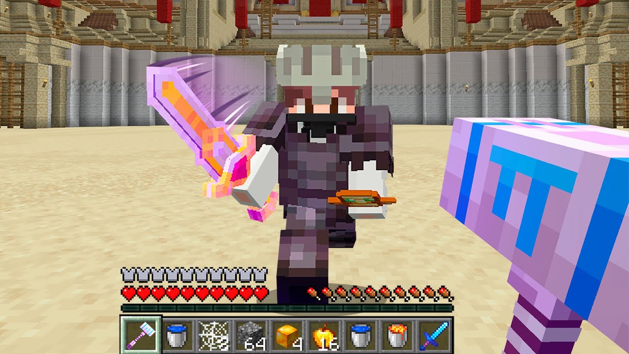 MINECRAFT PVP pero con ARMAS CUSTOM...