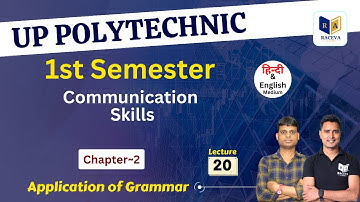 COMMUNICATION SKILLS – I | up polytechnic communication skills 1st semester | chapter 2 #lec20