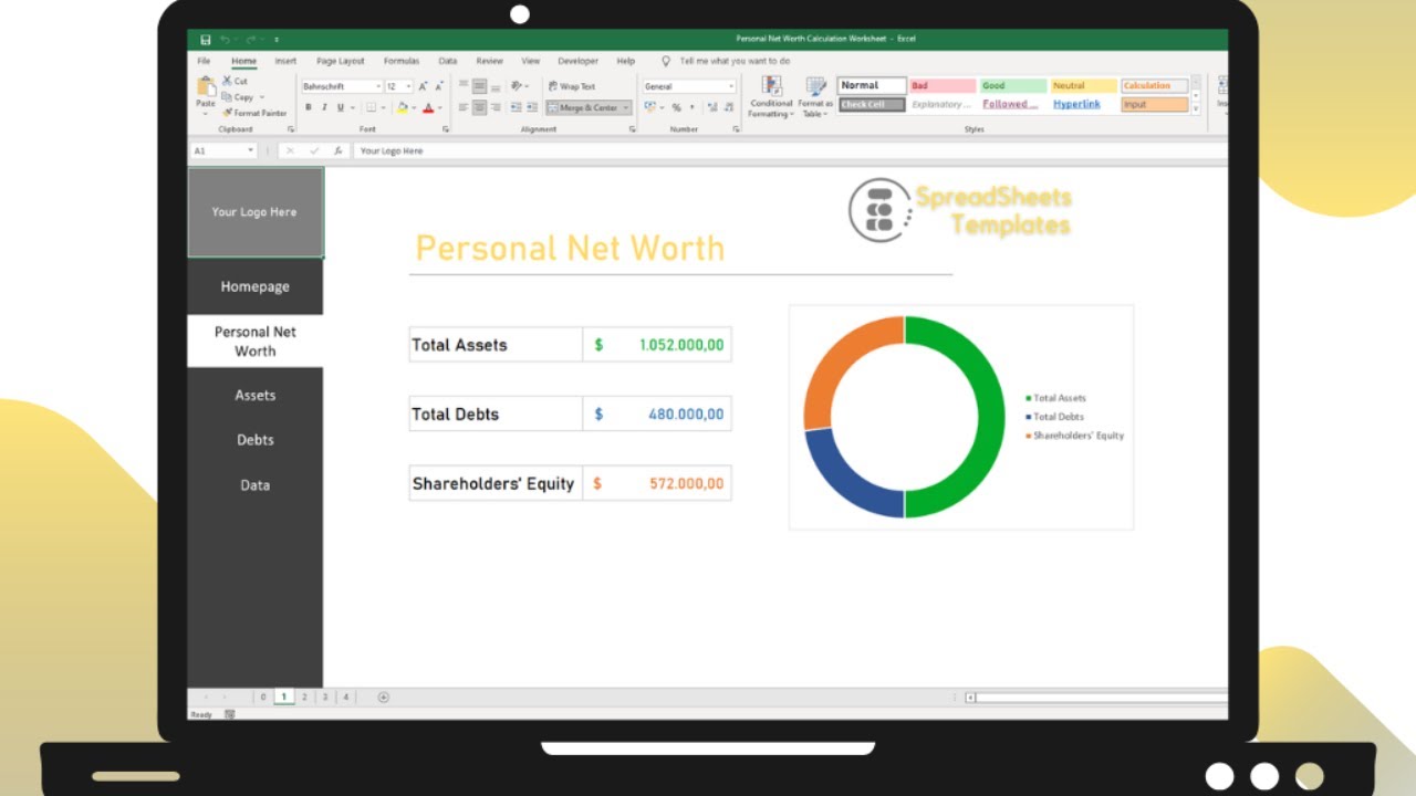 Personal Net Worth Calculation Worksheet