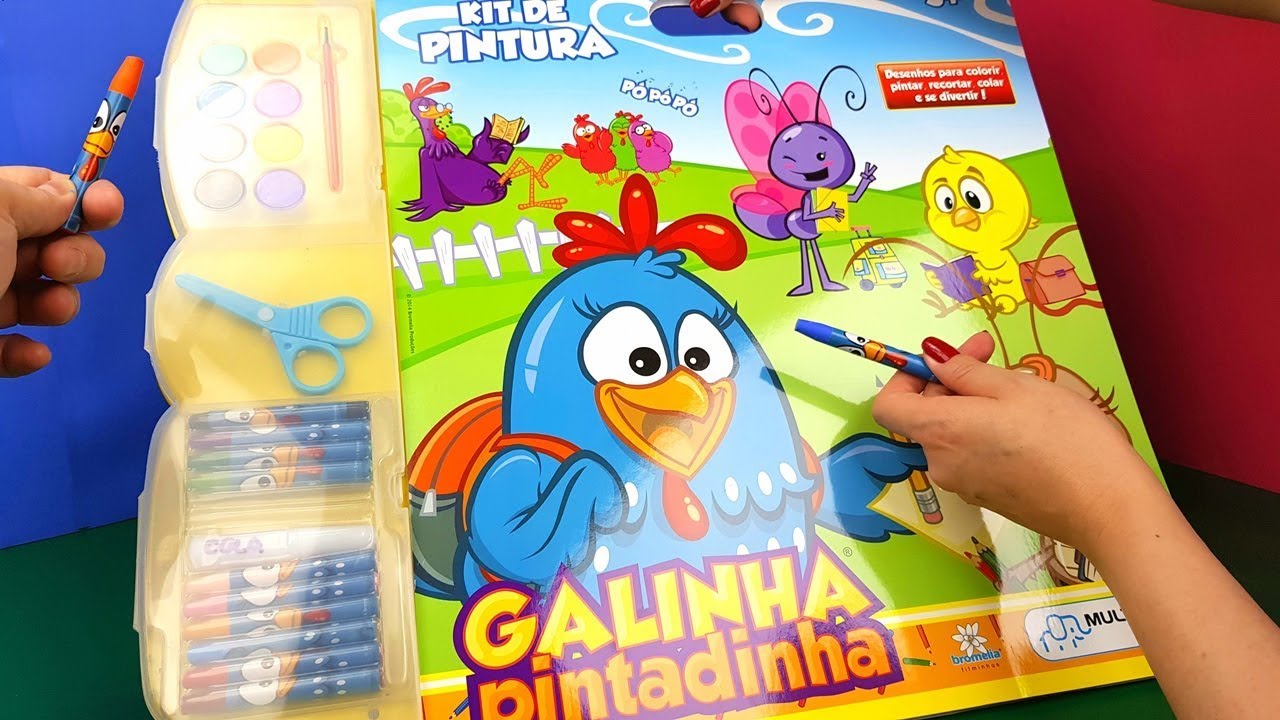 Galinha Pintadinha - Brincando de colorir - com alça