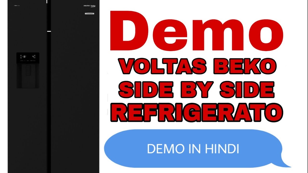 voltas beko side by side refrigerator demo YouTube