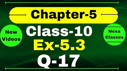 Class 10 Ex 5.3 Q17 | Arithmetic Progression | Q17 Ex 5.3 Class 10 Math | Ex 5.3 Q17 Class 10 Math