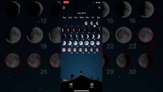 Sky and Moon phases calendar mobile application screenshot 5