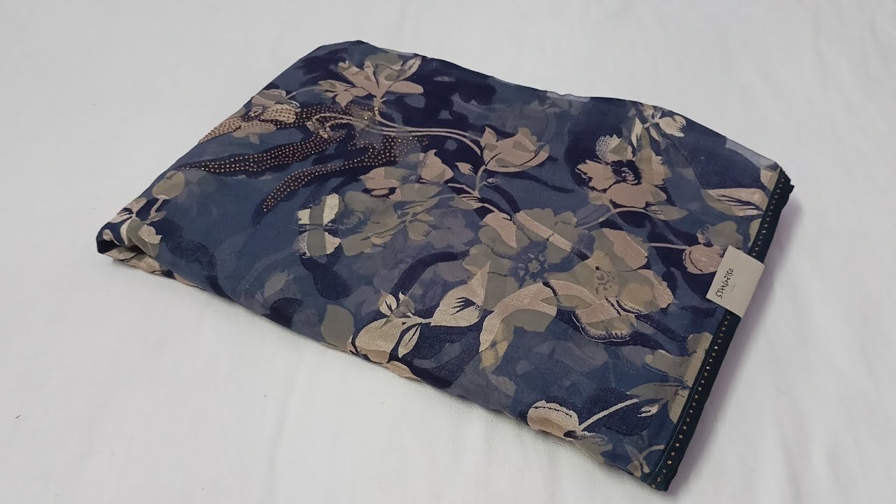 Bollywood Style Party Wear Saree!Soft Brasso Saree#digital print saree #saree