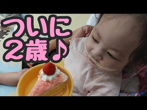 【２歳の誕生日♪】次の手術に向けて療養中27 (２歳なのに体重８kg・・・)