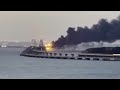 Blast hits Crimea bridge central to Russia war effort