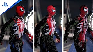 Marvel's SpiderMan 2 NG+ Peter's Lowenthal Transform to Symbiote With All Suits Full Transformation