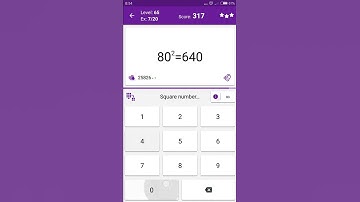 Math Tricks - Training mode - square numbers between 80 and 89 - level 065 (Number Keyboard)