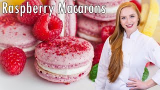 raspberry macarons with lemon buttercream