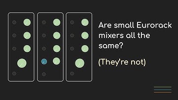 I built 3 different DIY eurorack mixers, they were each quite different.