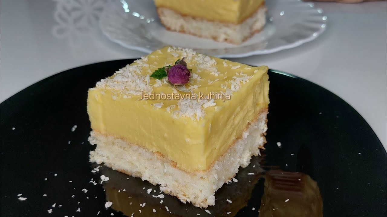Ovo je najukusniji KOKOS KOLAČ💥sa najdivnijom kremom od vanilije❗️ Zapišite recept-Cream cake