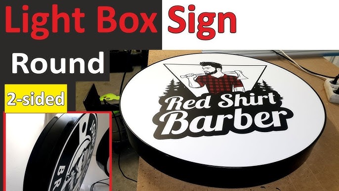 Round Light Box Sign