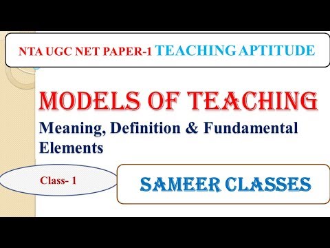 Models of teaching / Teaching aptitude / family of models of teaching // #SameerClasses