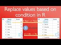 Replace values in data table based on conditions in r