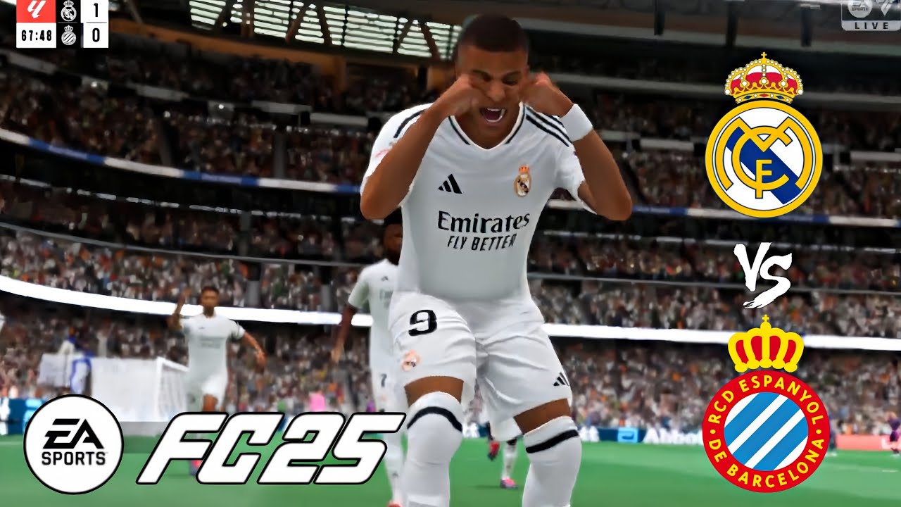 Real Madrid vs RCD Espanyol EA FC 25 Gameplay PS4 - YouTube