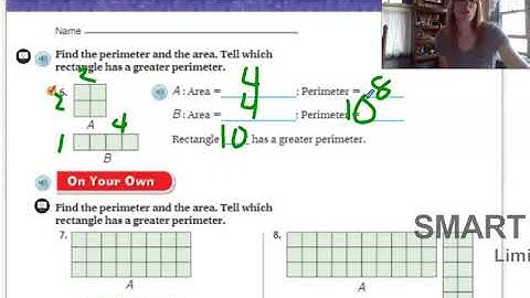 Go Math Lesson 11.10 Same Area, Different Perimeter