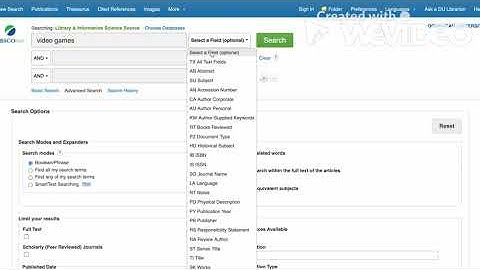 Library & Information Science Source Database Search Tutorial