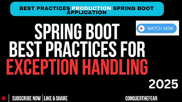 Java PRO Tip: Global Exception Handling in Spring Boot (100% Production Ready APIs) | conquerthefear