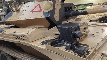 A15 Crusader III (Cruiser Mark VI) Tank, with Rotatrailer, close up at The Tank Museum