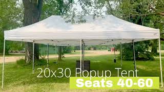 20x30 Pop Up Tent Rental Saskatoon - Saskatoon Party Rentals