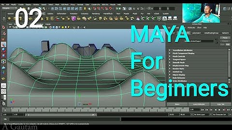 Maya beginner tutorial part 02| making mountain ,face , vertex , edges,