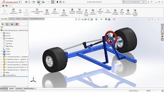 Go Kart Steering Mechanism Assembly and Motion (Animation) Full Tutorial in Solidworks