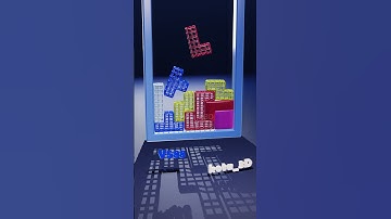 Tetris Softbody Mesh 588 / Blender Animation #softbody #games #tetris #gaming #animation #puzzle