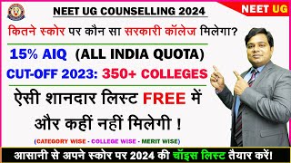 MBBS College Predictor: किस नंबर पर कौन सा सरकारी कॉलेज मिलेगा? Dowanlod Complete & Detailed Cut-Off