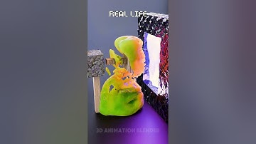 Minecraft Vs Real Life in the Nether 🔥🔥🔥#blender3d #3dart #3danimation #minecraft