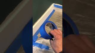How to get straight paint lines.  #shorts #diy #tape #caulk #paint