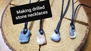Making drilled stone necklaces #thefinders #withme