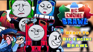 Thomas & Friends || Fnf React To Big Engine Brawl FULL WEEK + Cutscene (FNF/Train)