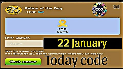 Rebus of the Day Zoo 22 January! ZOO Rebus of the Day 22 January! Rebus of The Day Code Zoo !@, code