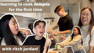 learning to cook filipino food with ritch jordan - vegan lumpia || charlies lost