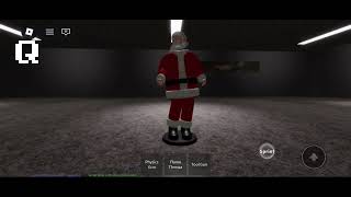 Gemmy Life Size Santa In Papa Gooses Garage